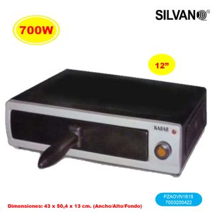 Horno para pizza 12" rectangulo silvano