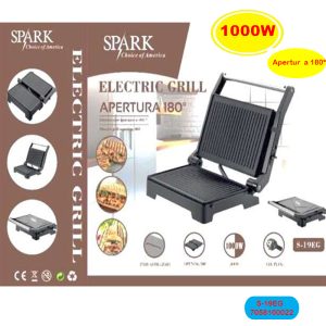 Grill plancha sandw 1000w 180ª neg spark