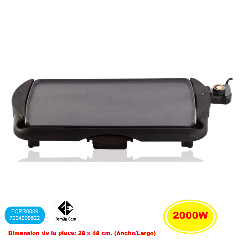 Plancha asar 2000w plano gr 48*26cm fc