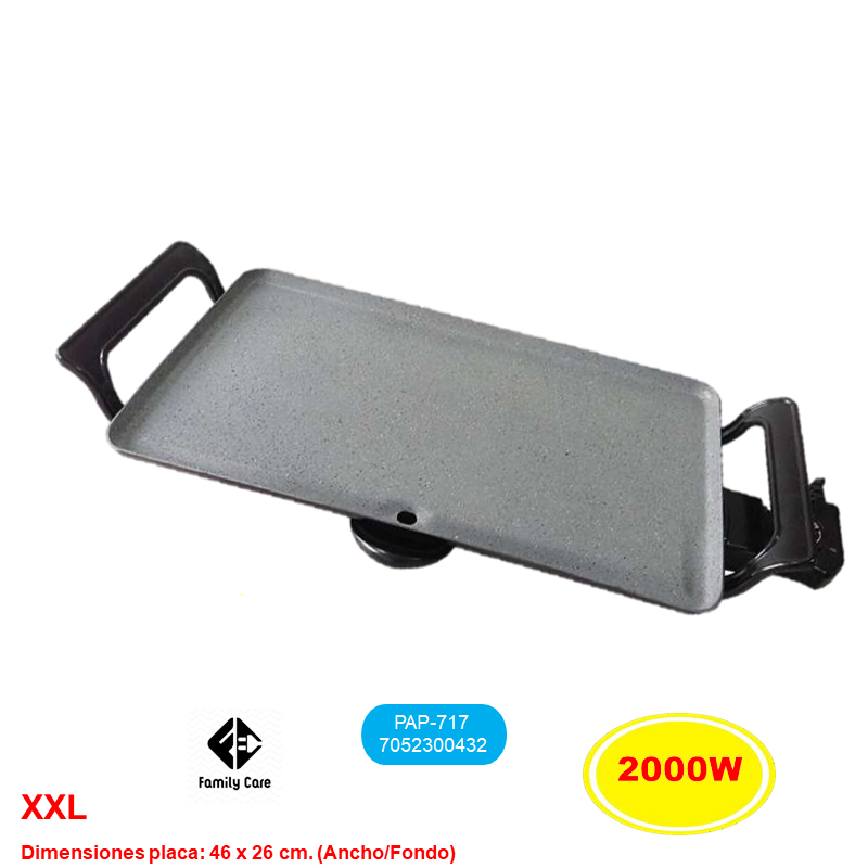 Plancha asar piedra 2000w silvano