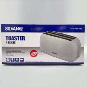 Tostador grande doble boca negro 1200w silvano