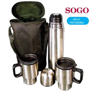 Thermo acero inox 1l con 2 tazas sogo