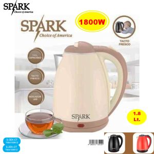 Hervidor agua 1.8lt s/cable color spark