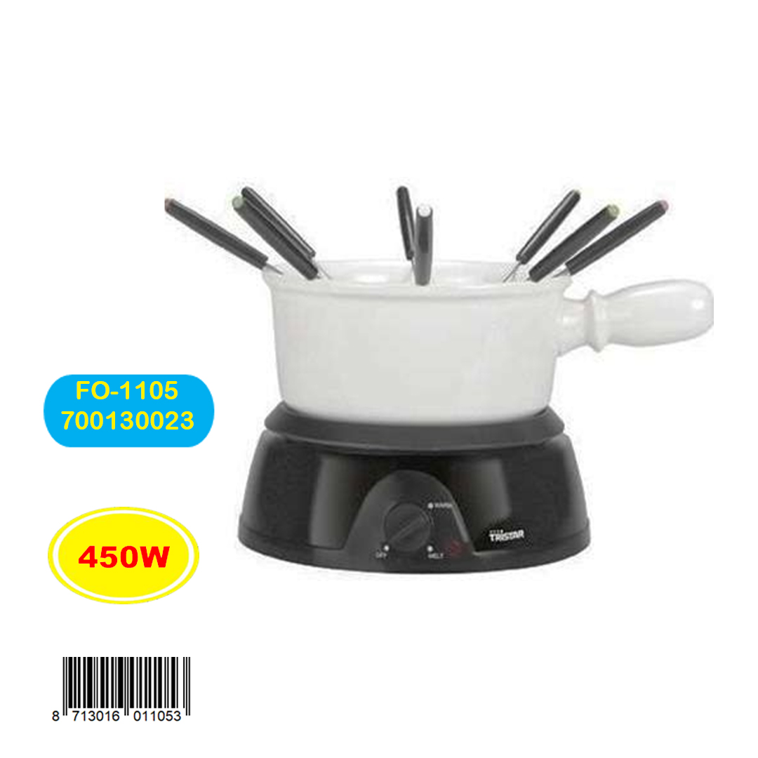 Fondue ceramica 2lt 450w 8 pincho trista