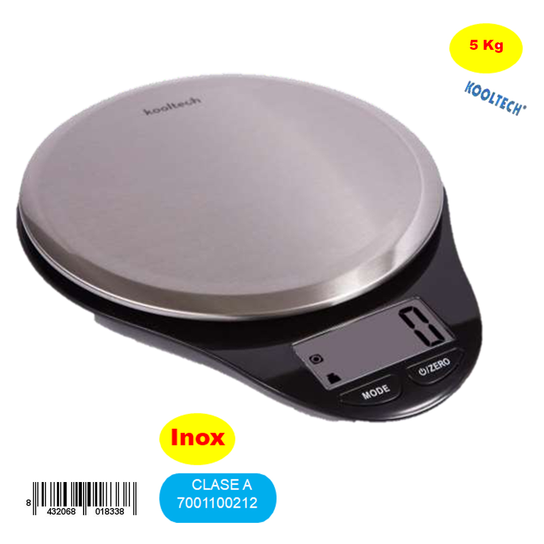 Peso cocina plano redo inox 5kg kooltech