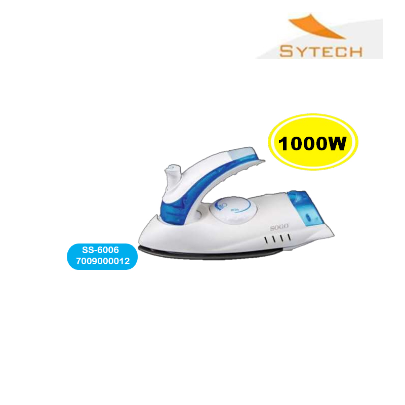 Plancha vapor viaje 30ml -1000w sogo