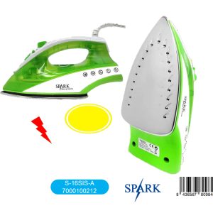 Plancha vapor acero 1600w 2mt cb spark