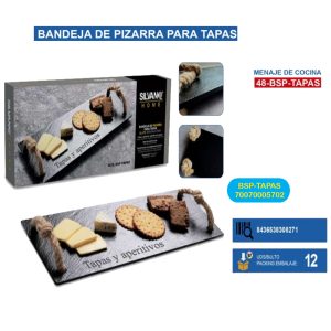 Bandeja de pizarra para tapas 38.8cm Sil