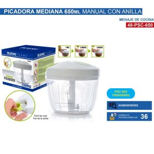 Picadora mediana 650ml manual c/anillia