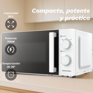 Microondas 20L y 700W Grunkel Bosch